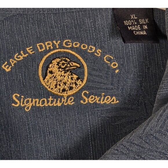 Eagle Dry Goods Signature Series 100% Silk Hawaiian Shirt Men's Size Large - Picture 3 of 10